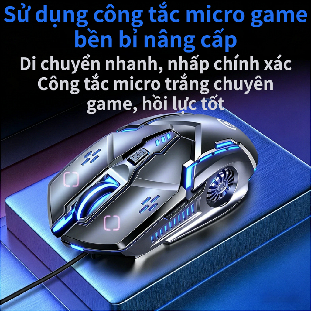 Chuột Gaming G5 Có Dây | Chuột Cơ Chơi Game 6 Nút 6D | Đèn LED 7 Màu | Điều Chỉnh DPI 4 Cấp
