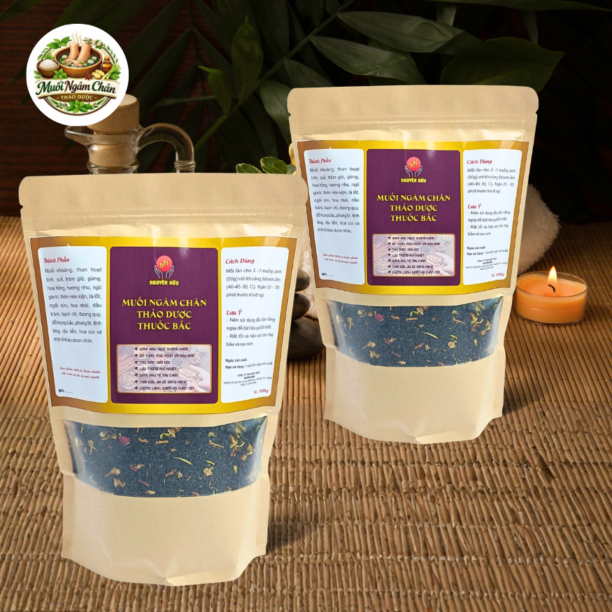 Combo 5 Muối Ngâm Chân Thảo Dư.ợc Túi Zip Thải Độc Cơ Thể - MUỐI NGUYÊN HỮU