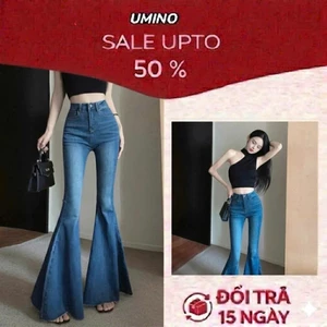 Quần Jeans ống loe To , Quần bò loe to xanh trước phong cách LN 30