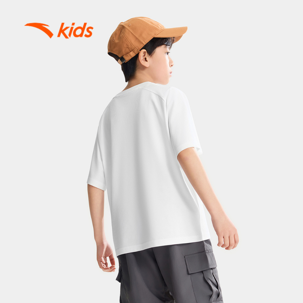 Anta Kids Áo Thun Bé Trai Thời Trang Thể Thao Mát Lạnh Mềm Mịn 3526B6104