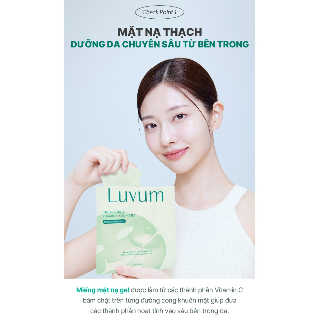 Mặt Nạ Thạch LUVUM Pore Reset Mud Mask,Green Citrus vitamin C Gel Mask Plus, Slow Aging Phyto Collagen Gel Mask