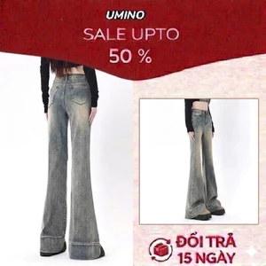 Quần jeans ống Loe, Quần bò loe bản gấu to xanh bụi tổ dân cháy phố HOT!!! LN 28