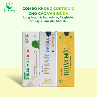 Combo kem bôi da Thuần mộc kids, kem bôi da Thuần mộc vàng không Corticoid