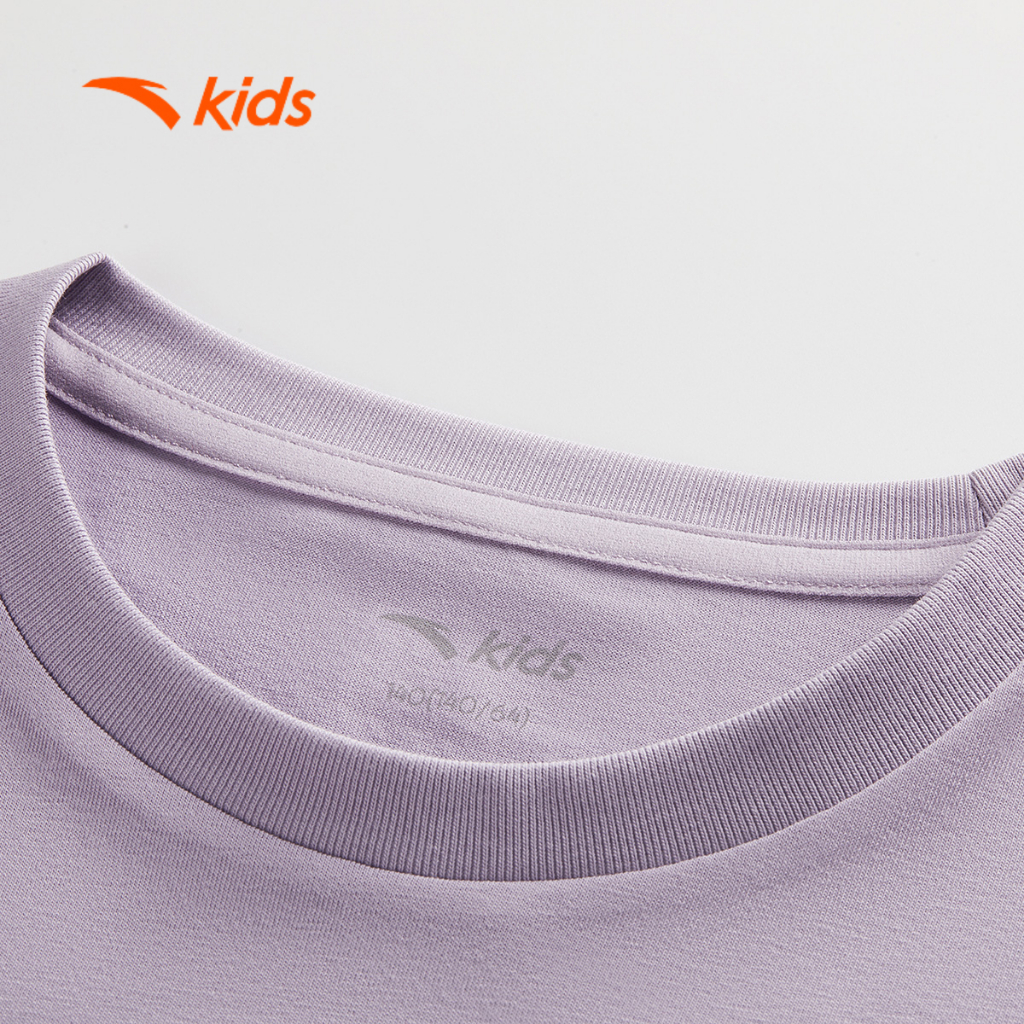 Anta Kids Áo Thun Bé Gái Thời Trang Thể Thao Mềm Mịn Mát lạnh 3626B6107