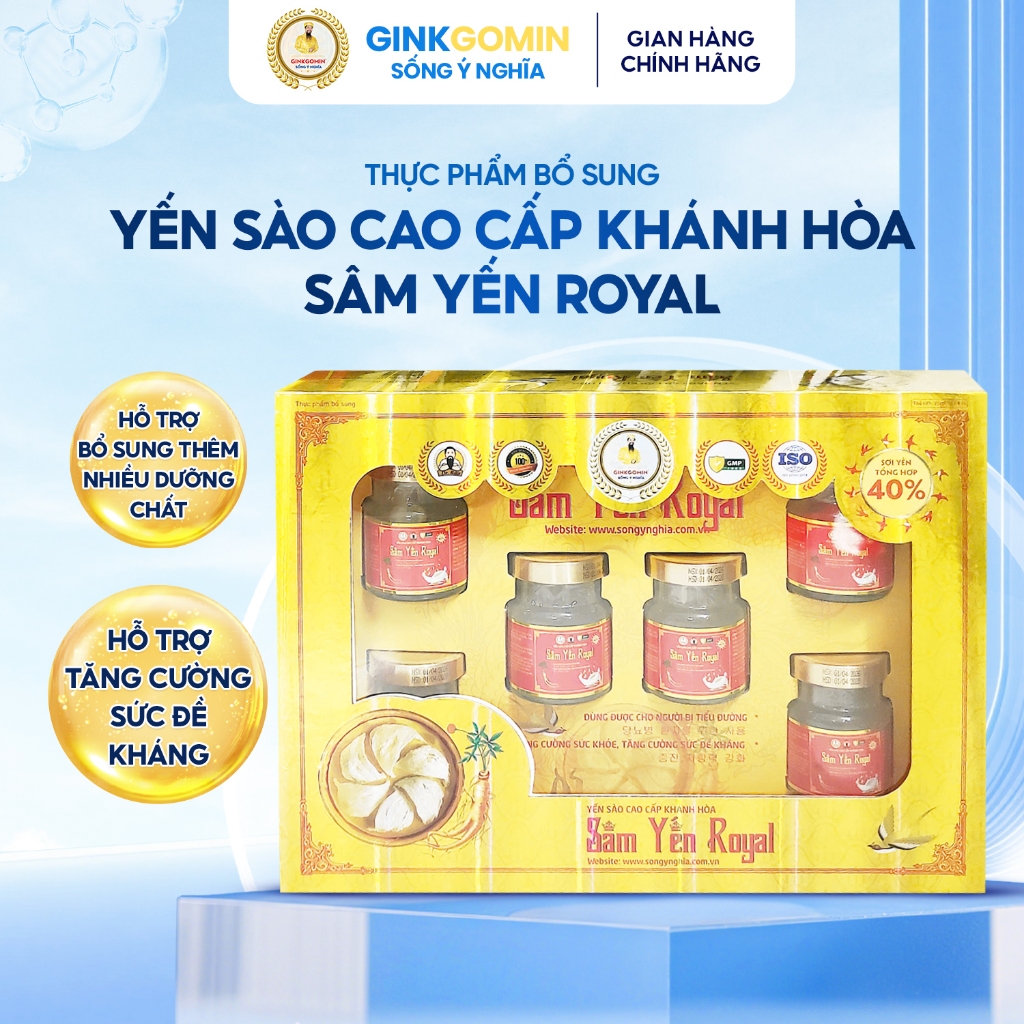 Yến sào cao cấp Khánh Hòa Sâm Yến ROYAL Dùng Được Cho Người Tiểu Đường G30