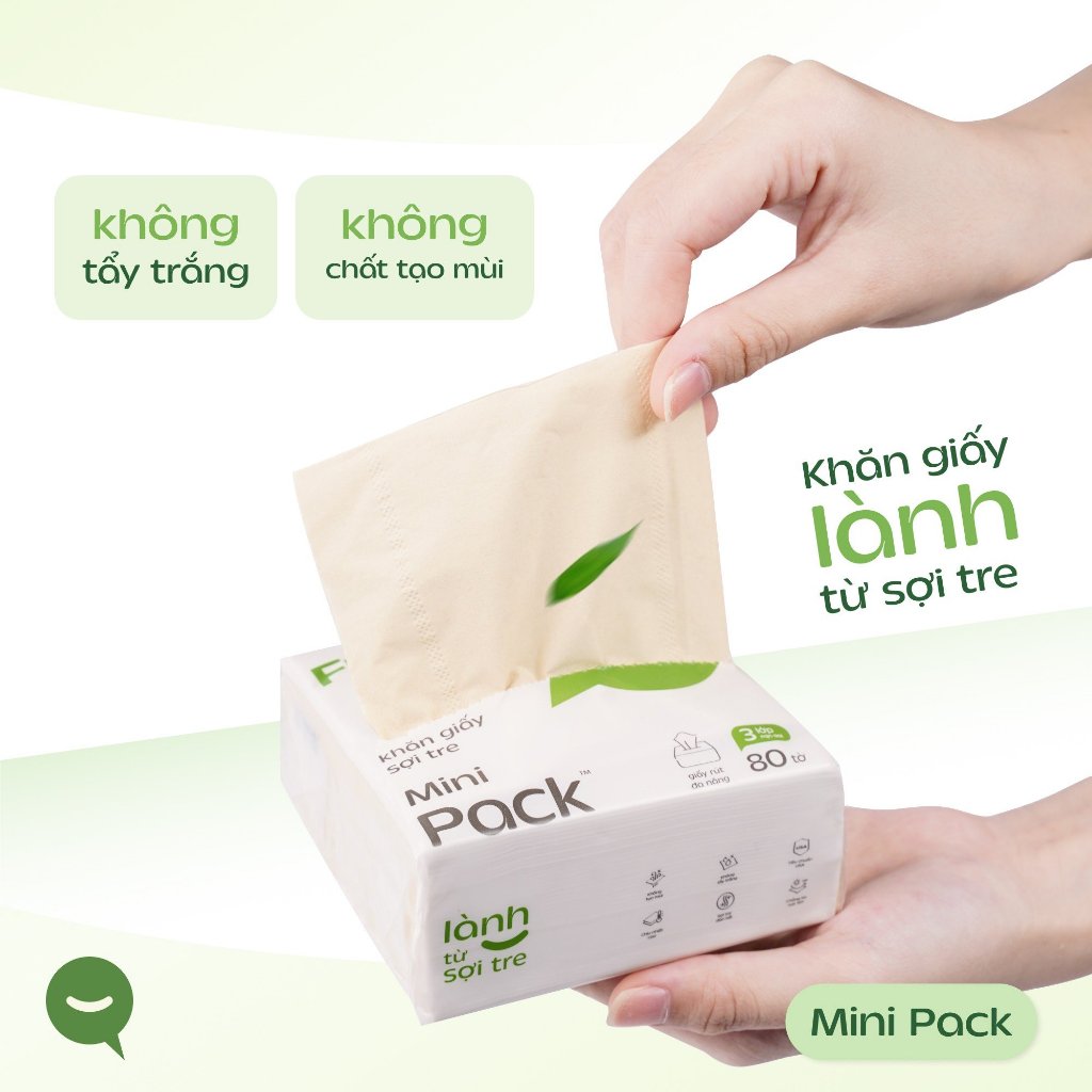 Khăn Giấy Rút Mini từ Sợi Tre FUDO BAMBOO MiniPack