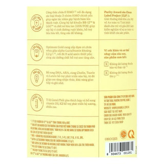 Sữa Bột Vinamilk Optimum Gold 3 Lon 850g Mẫu Mới Cho Bé 1-2 Tuổi Hỗ Trợ Tiêu Hóa