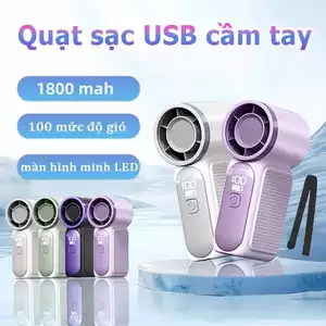 ⚡ quạt cầm tay X688 ⚡ Siêu mini quạt tích điện Dễ mang theo 100 cấp độ gió quạt cầm tay mini sạc điện