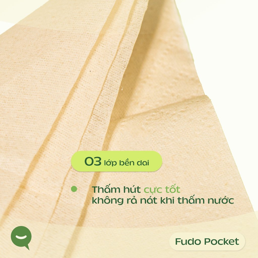 Khăn Giấy Bỏ Túi 100% từ Bột Tre FUDO BAMBOO TissuePocket