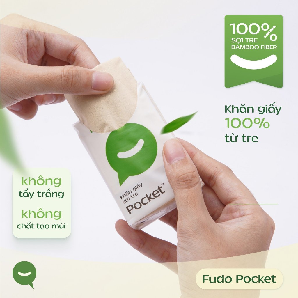 Khăn Giấy Bỏ Túi 100% từ Bột Tre FUDO BAMBOO TissuePocket