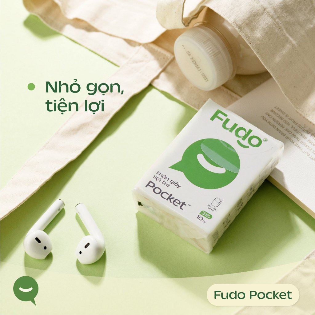 Khăn Giấy Bỏ Túi 100% từ Bột Tre FUDO BAMBOO TissuePocket
