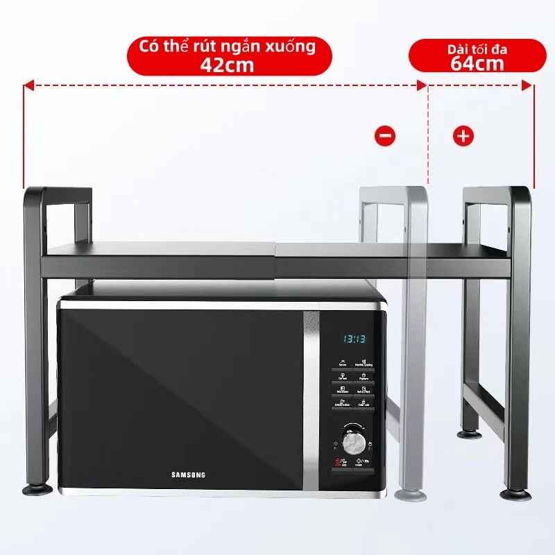 Kệ Lò Vi Sóng kích thước có thể điều Kệ Để Lò Vi Sóng 2/3 tầng inox Kệ Để Đồ Nhà Bếp
