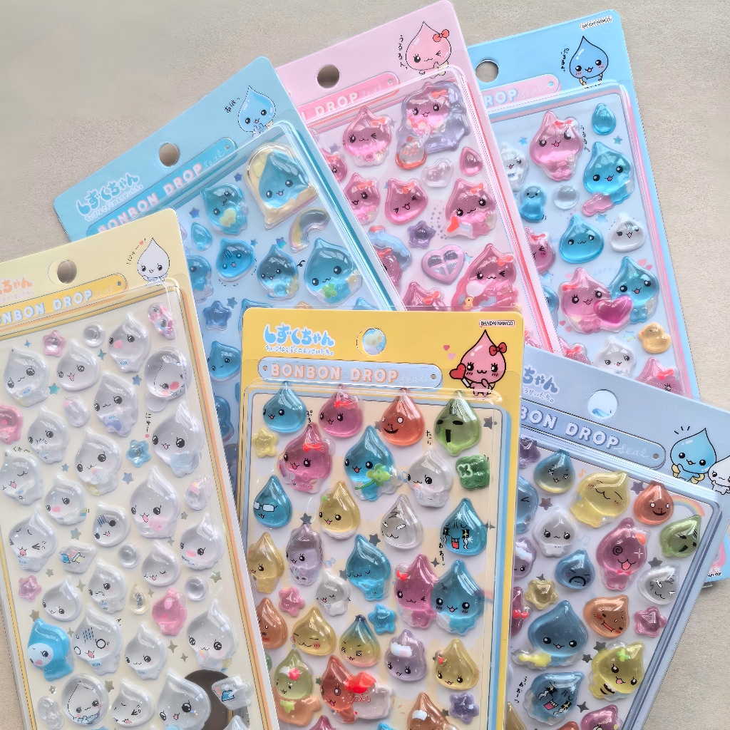 Sticker Pha Lê 3D Giọt Nước Y2K Ánh Nhũ Trong Suốt Chống Nước - Dán Trang Trí Điện Thoại, Sổ Tay, Laptop, Ốp Lưng DIY