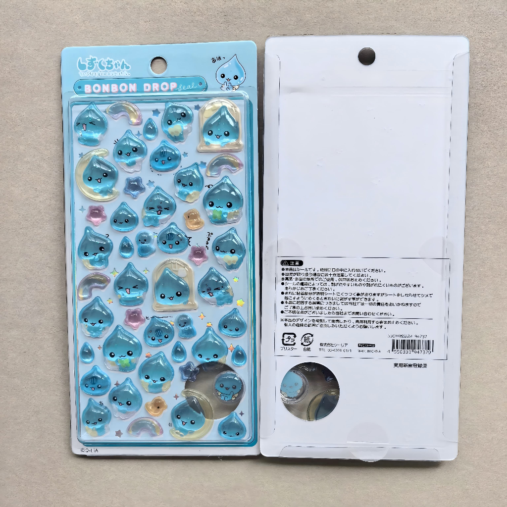 Sticker Tia Nước Pha Lê 3D Hoài Cổ Y2K 💧✨ Ánh Nhũ Lấp Lánh, Trong Veo Cực Mịn - Dán Trang Trí Điện Thoại, Sổ Tay