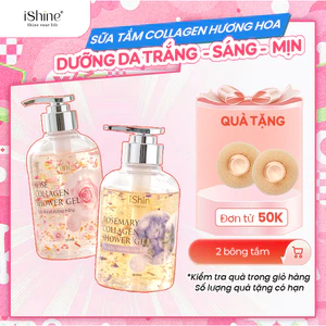 Sữa Tắm Collagen Tinh Dầu Cánh Hoa Dưỡng Sáng Da Lưu Hương Lâu iShine 300ml