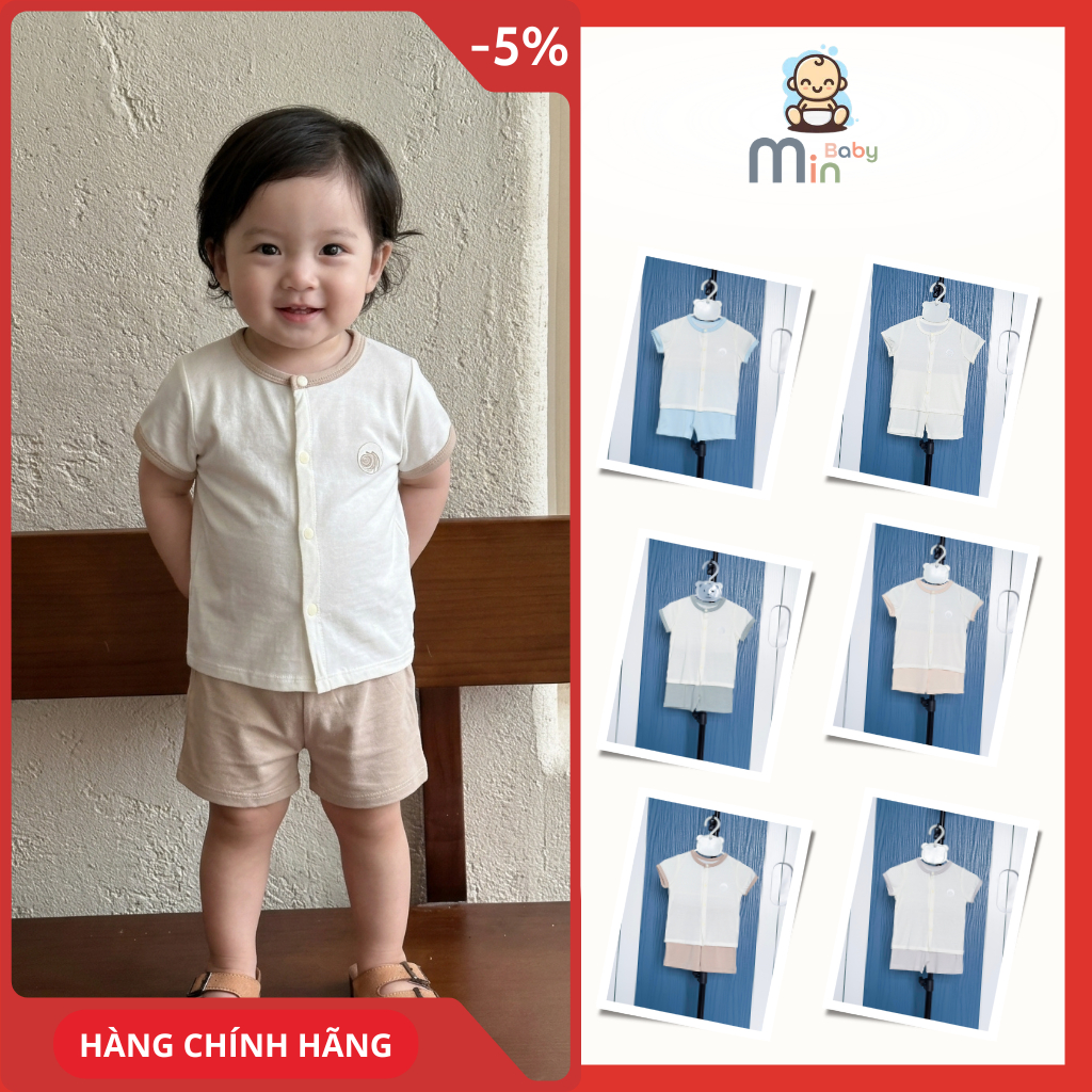 Bộ Cộc Tay Sơ Sinh Vải Sợi Tre Petit Mềm Mịn Thoáng Mát - Hàng Chính Hãng AMI0357-5