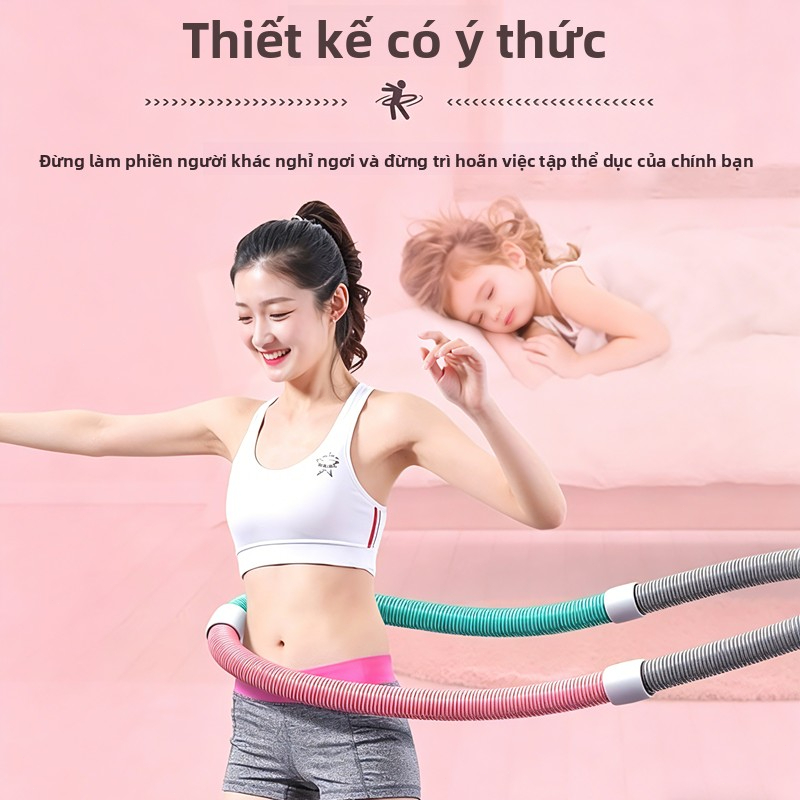 Vòng Lắc Eo Có Tạ Lò Xo Ít Tiếng Ồn Hula Hoop Tập Thể Dục Tại Nhà Dụng Cụ Tập Eo Toàn Thân，Thích hợp tập tại nhà