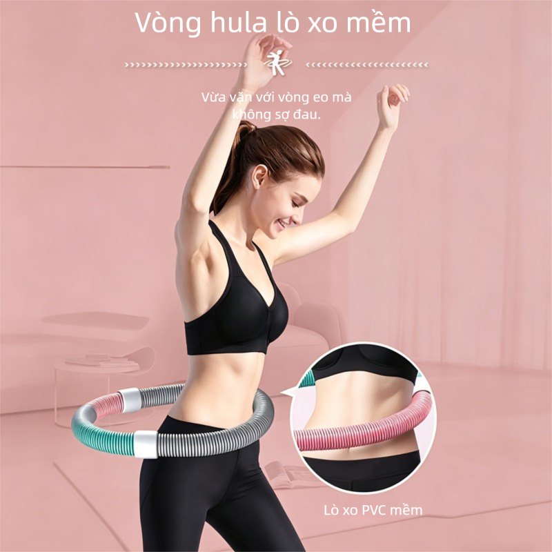 Vòng Lắc Eo Có Tạ Lò Xo Ít Tiếng Ồn Hula Hoop Tập Thể Dục Tại Nhà Dụng Cụ Tập Eo Toàn Thân，Thích hợp tập tại nhà