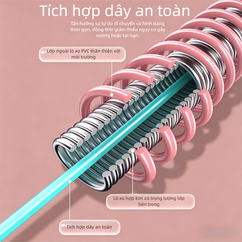 Vòng Lắc Eo Có Tạ Lò Xo Ít Tiếng Ồn Hula Hoop Tập Thể Dục Tại Nhà Dụng Cụ Tập Eo Toàn Thân，Thích hợp tập tại nhà