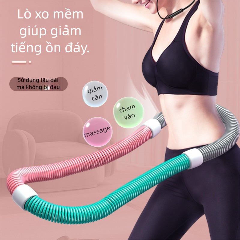 Vòng Lắc Eo Có Tạ Lò Xo Ít Tiếng Ồn Hula Hoop Tập Thể Dục Tại Nhà Dụng Cụ Tập Eo Toàn Thân，Thích hợp tập tại nhà