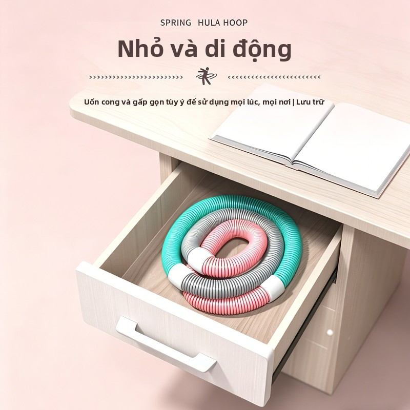 Vòng Lắc Eo Có Tạ Lò Xo Ít Tiếng Ồn Hula Hoop Tập Thể Dục Tại Nhà Dụng Cụ Tập Eo Toàn Thân，Thích hợp tập tại nhà