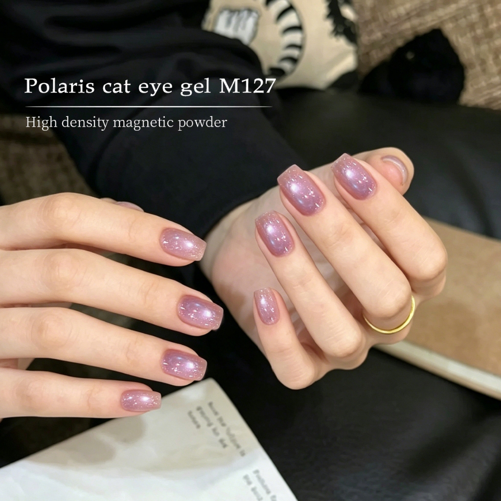 XEIJAYI 10ml - Sơn móng tay mắt mèo màu hồng tím Aurora mới, độ bóng bền lâu và phù hợp với mọi mùa