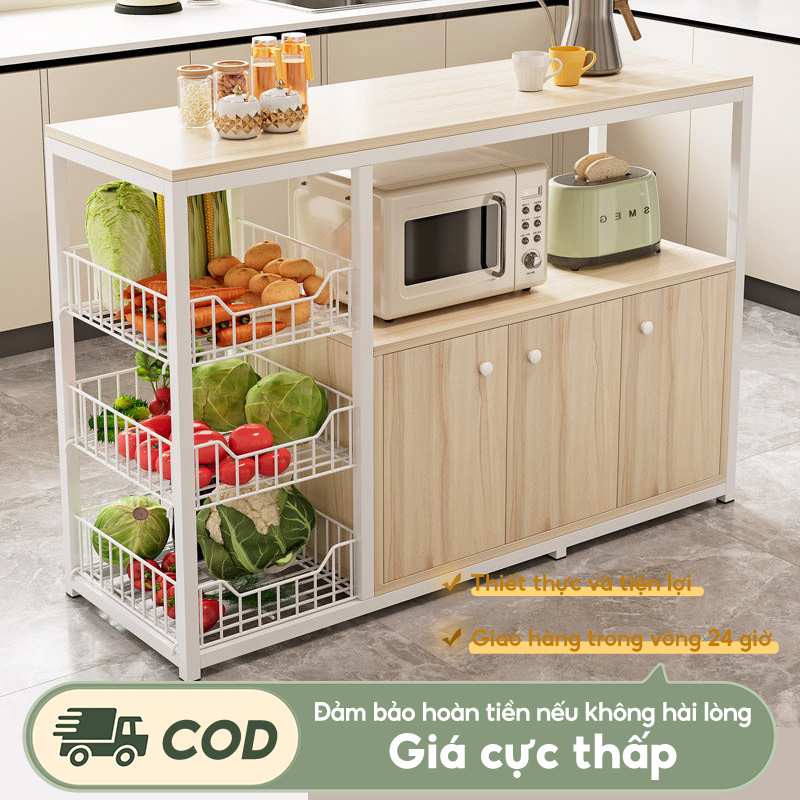 Kệ đựng đồ nhà bếp đa năng khung thép carbon Bàn làm việc nhà bếp chất lượng Kệ để đồ nhà bếp chắc chắn