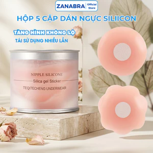Hộp 5 Cặp Dán Ngực Siliicon, Miếng dán ngực silicone tàng hình cao cấp ZANABRA H02