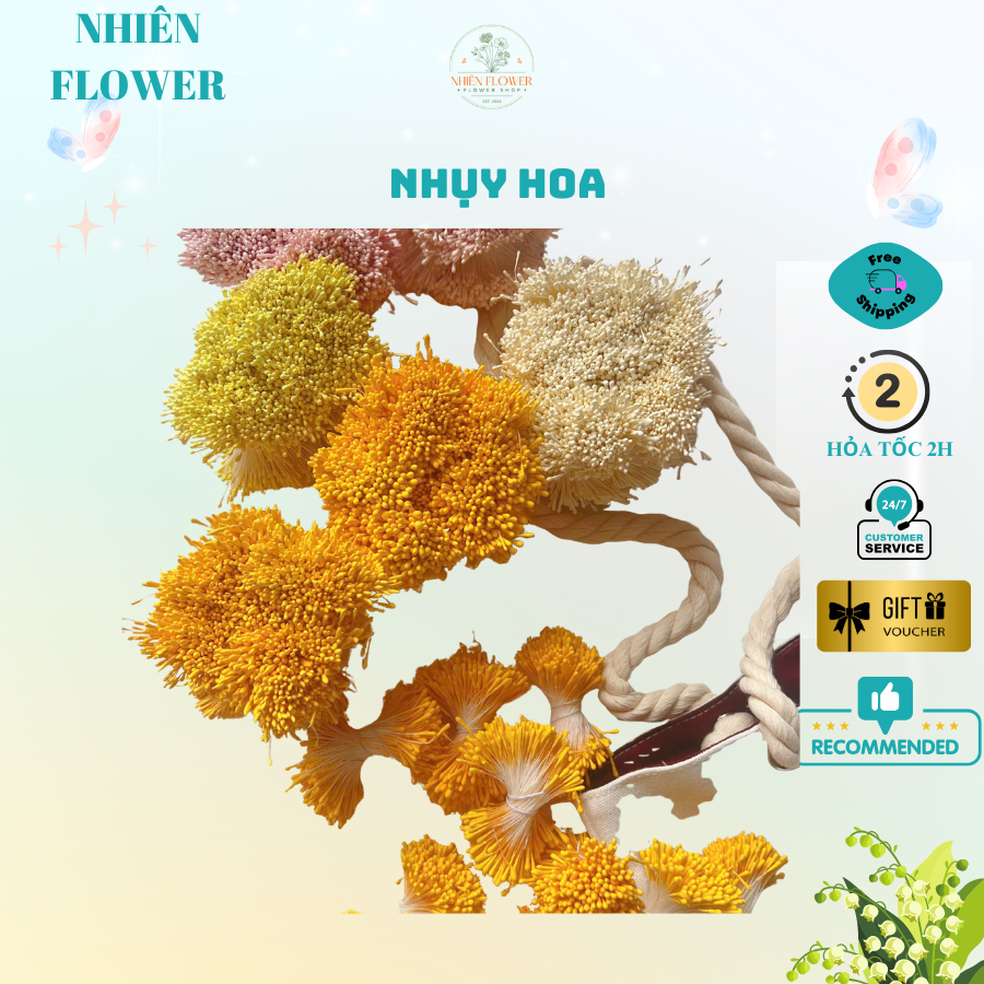 Nhụy Hoa Bột 2mm Nhiều Màu Dùng Làm Nhụy Hoa Kẽm Nhung, Hoa Handmade, Đồ Trang Trí, DIY