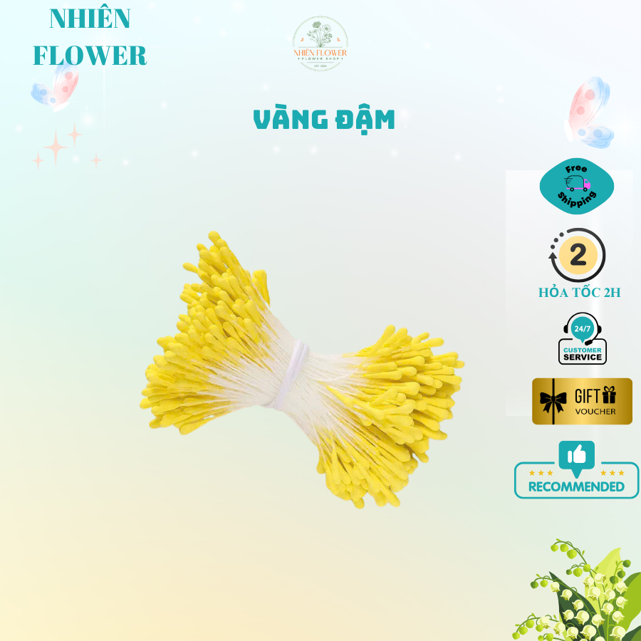 Nhụy Hoa Bột 2mm Nhiều Màu Dùng Làm Nhụy Hoa Kẽm Nhung, Hoa Handmade, Đồ Trang Trí, DIY