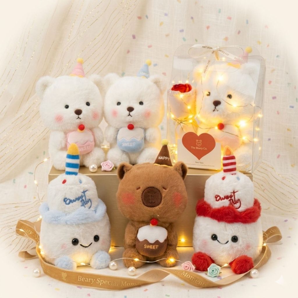 Gấu Bông Sinh Nhật  Bánh Kem,Lena,Capybara Mini Đáng Yêu Có Set Quà Tặng Sinh Nhật Cho Bé,Bạn Gái