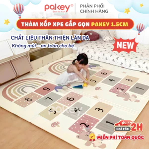 Thảm Xốp XPE Pakey Dày 1.5cm, Thảm Xốp Gấp Gọn Pakey Êm Ái Với 5 Lớp Chống Xốc, Chống Trơn Hiệu Quả
