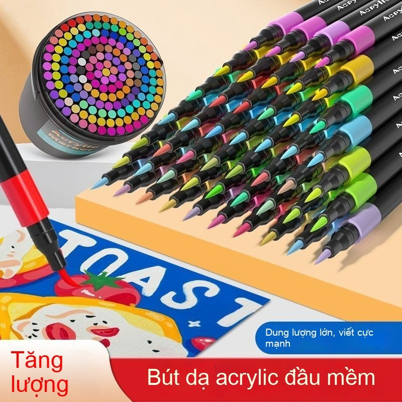 Bút màu Acrylic Marker cao cấp cho trẻ em vẽ tranh,màu sắc tươi sáng,không thấm giấy,dễ lau trên da