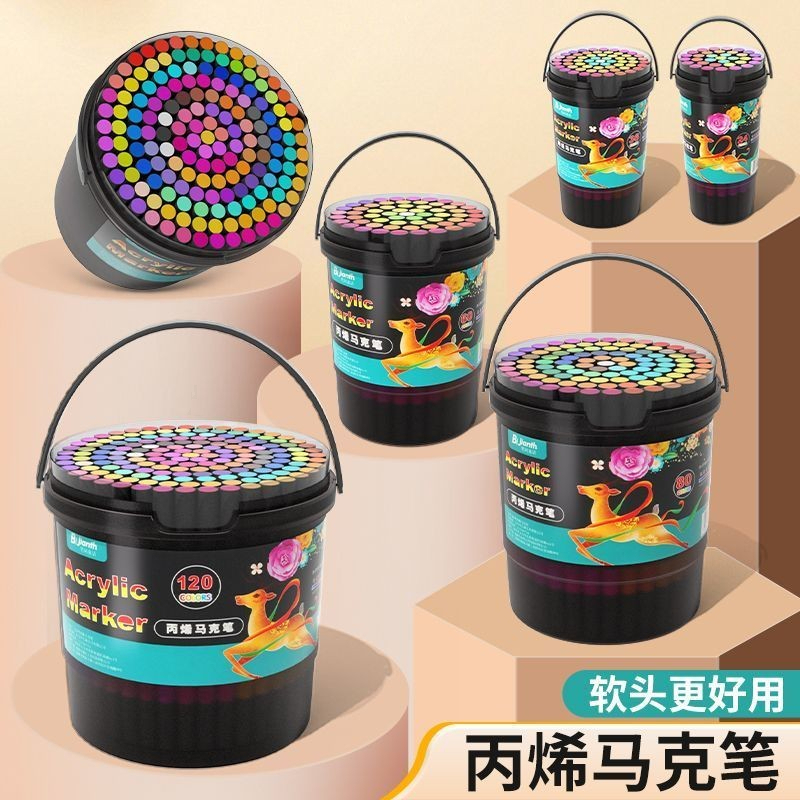 Bút màu Acrylic Marker cao cấp cho trẻ em vẽ tranh,màu sắc tươi sáng,không thấm giấy,dễ lau trên da