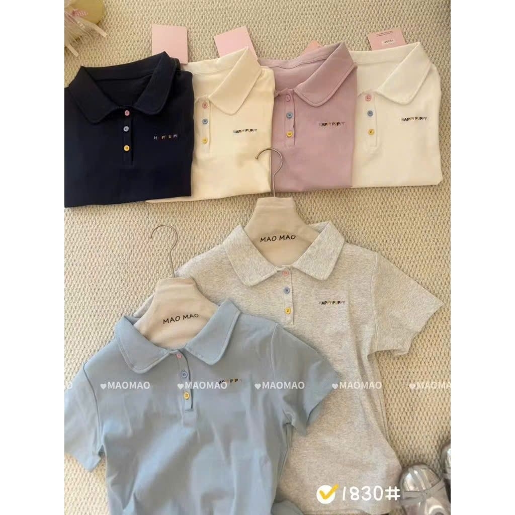 [𝑯𝒂 𝑨𝒏𝒉] Áo Cộc Phông Happy QCL1