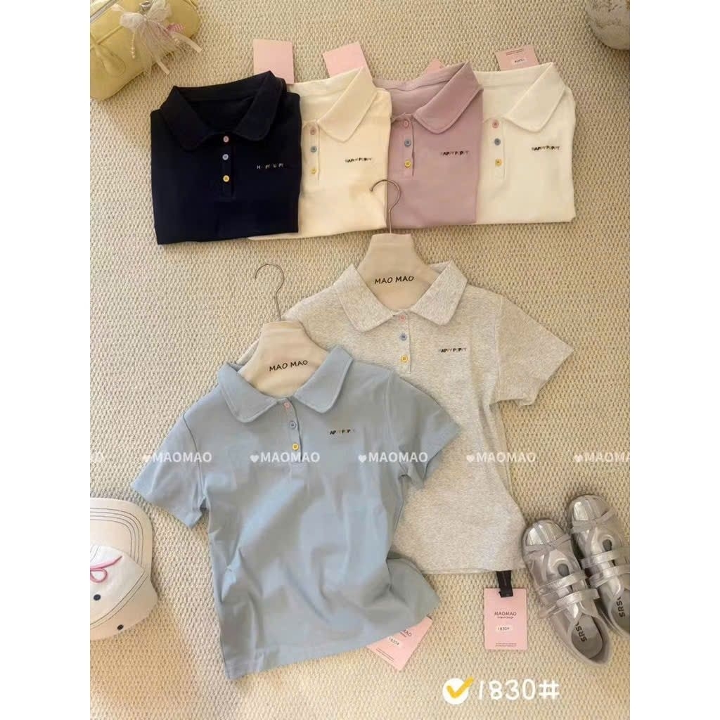 [𝑯𝒂 𝑨𝒏𝒉] Áo Cộc Phông Happy QCL1