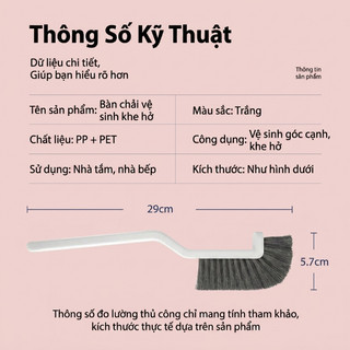 Bàn chải cọ khe hở góc chết vệ sinh rãnh cửa sổ kẽ gạch nhà tắm đa năng - Nhà Gọn 365 - Mẫu Mới