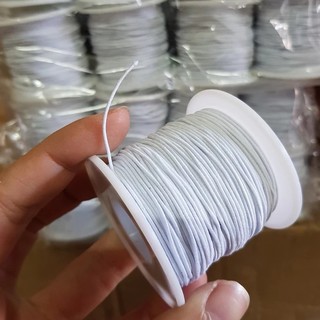 Dây thun, chun tròn co giãn [1 mm] màu đỏ, đen, trắng, xâu chuỗi, xỏ hạt, thắt vòng đeo tay phong thủy, treo sản phẩm