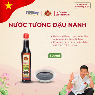 Nước Tương Đậu Nành 500ml Lên Men Tự Nhiên TiPiKayShop Vị Mặn Ngọt Hài Hòa Thơm Đậm Đà Truyền Thống
