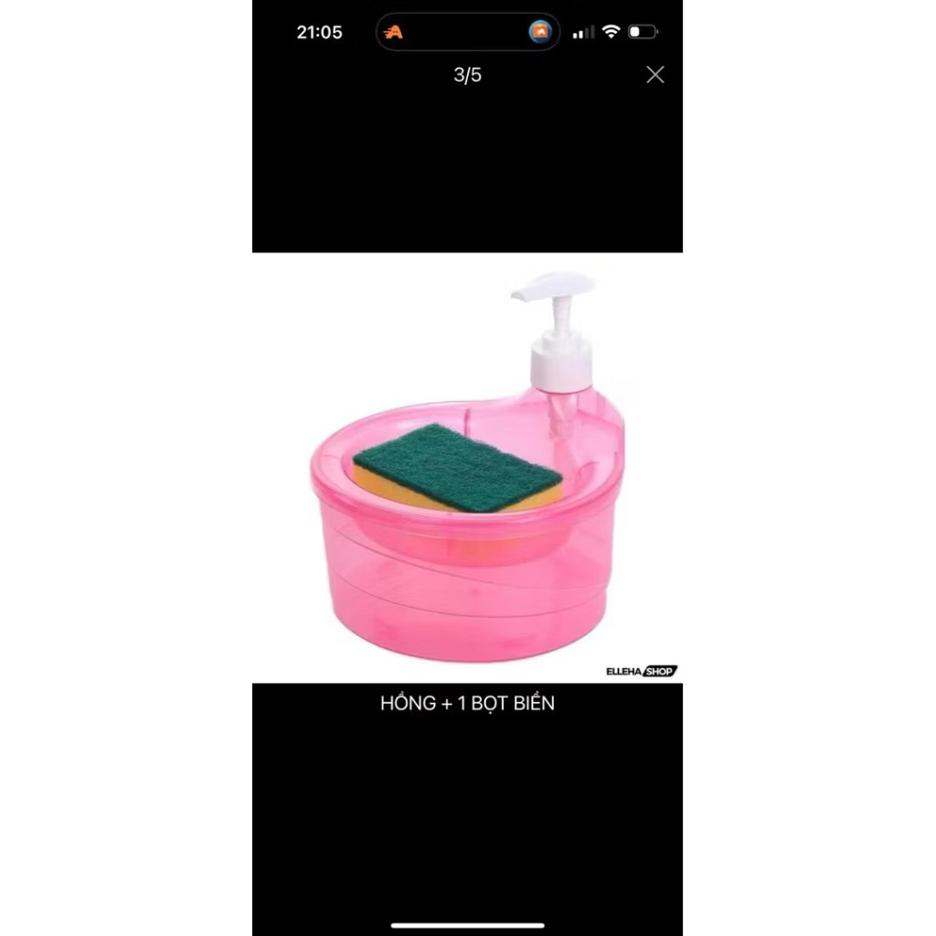 🧼 Lọ Đựng Nước Rửa Bát Kèm Khay Đựng Miếng Rửa – Tiện Lợi, Gọn Gàng Cho Gian Bếp ✨