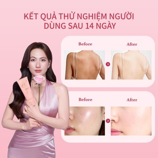 Tinh chất dưỡng trắng nâng tông UILICY – Chống nắng SPF30 PA+++toàn thân Sữa tắm chiết xuất cánh hoa hồng