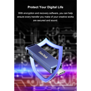 USB OTG Ixpand SanDisk Phone Drive 64GB 2 đầu TypeC và LaiNing (Xanh) - Phụ Kiện Nhất Tín