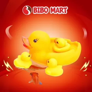 Bộ Đồ Chơi Nhà Tắm Hình Con Vịt PO96-09 Chất Liệu Cao Su Mềm An Toàn - Bibo Mart