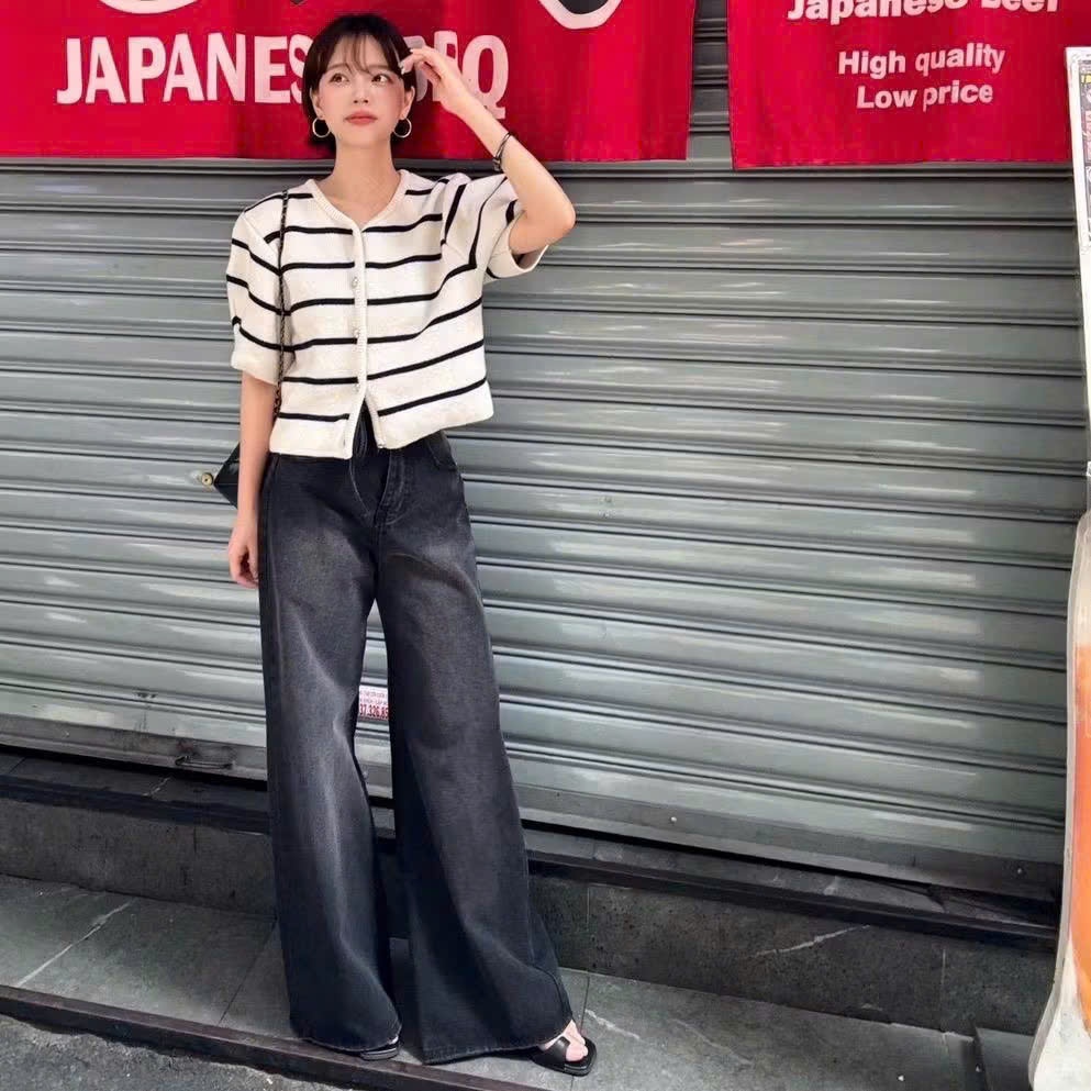 ALL JEANS LOOSE PLEAT - Quần jeans ống rộng Whose tổng hợp