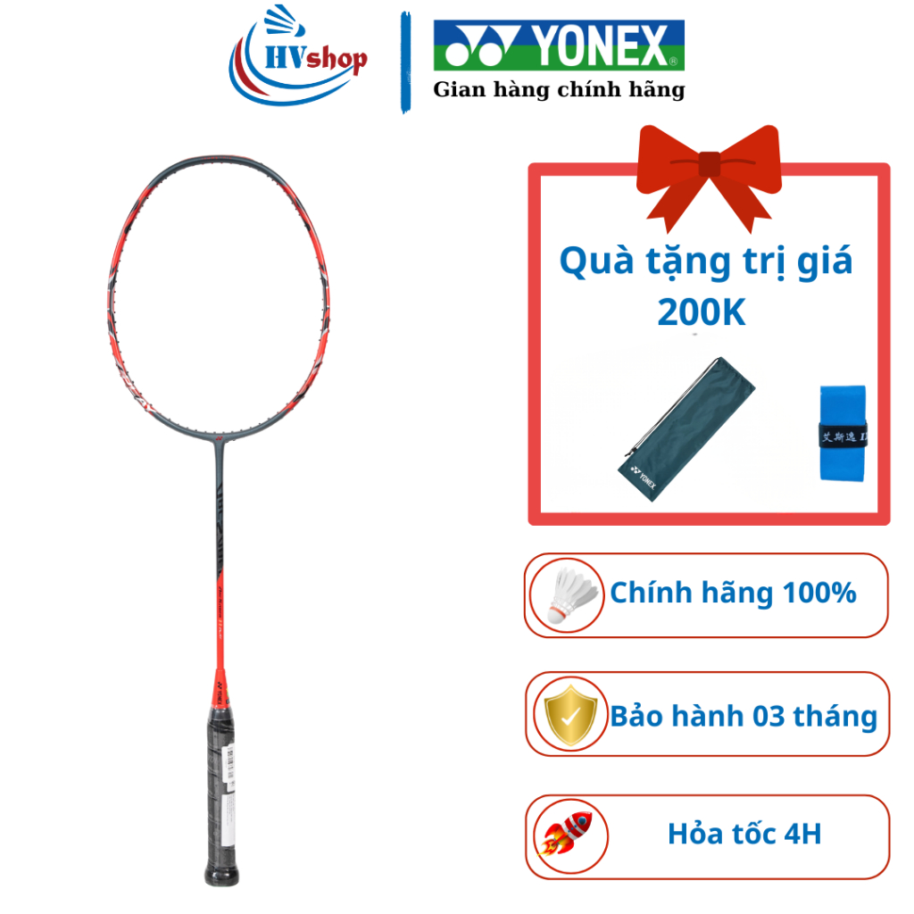 Vợt cầu lông Yonex Arcsaber 11 Play, KHUNG CHƯA CĂNG, hàng chính hãng kèm quà tặng - HVShop