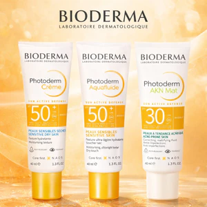 Bioderma Photoderm SPF50 Aquafluide SPF30 AKN Mat SPF50 Creme 40ml Chống nắng mạnh Dịu nhẹ Mịn da