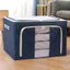 TÚI ĐỰNG QUẦN ÁO CHĂN MÀN KHUNG THÉP 66L - Vải Oxford Dày, Gấp Gọn Tiện Lợi, Hộp Đựng Đồ Cỡ Lớn