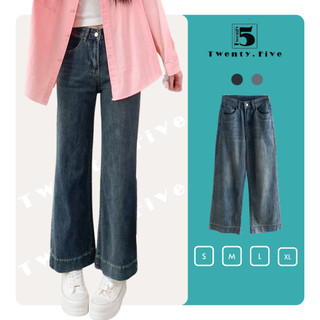Quần Jeans Nữ Ống Suông Cạp Cao Gấu To – Form Rộng Tôn Dáng Twentyfive Fashion - 5706
