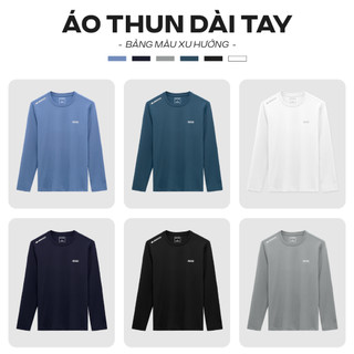 Áo Thun Dài Tay Nam MENTORIS Vải Thông Hơi, Co Giãn 4 Chiều, Form Thể Thao, Giữ Ấm Thoáng Khí MDT02