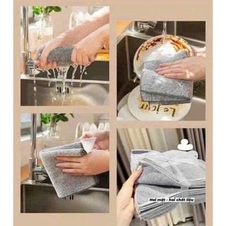 Set (5-10) cái khăn lau đa năng xám ghi mẫu mới